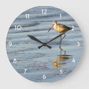 Feeding Sandpiper Large Clock