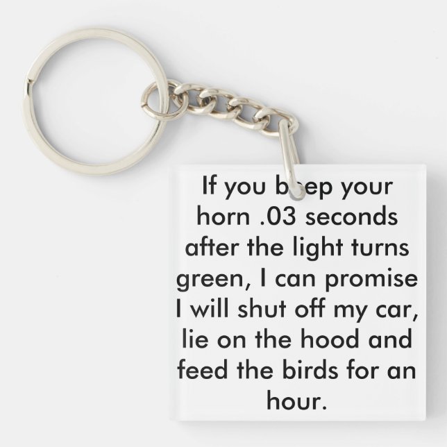 "Feeding the Birds" keychain (Front)