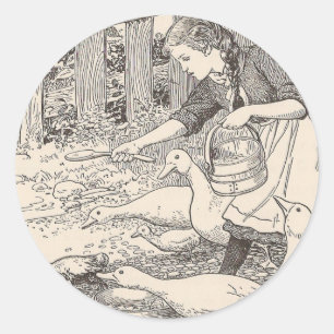 Feeding The ducks Classic Round Sticker