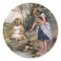 "Feeding the Ducks" Vintage