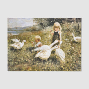 Feeding the Geese by Alexander Koester Tissue Paper