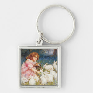 Feeding the Rabbits Key Ring