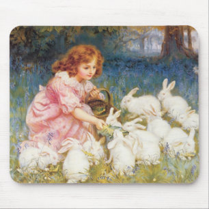 Feeding the Rabbits Mouse Pad
