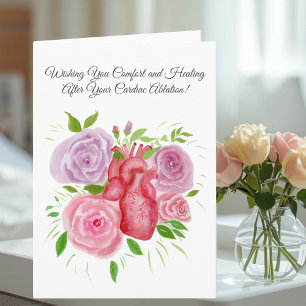 Feel Better After Cardiac Ablation Heart Roses Card
