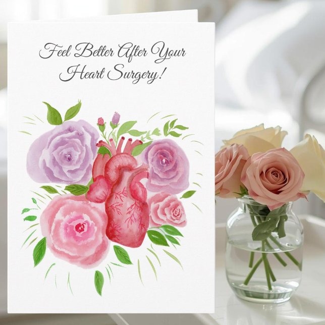 Feel Better After Heart Surgery With Roses Card (Creator Uploaded)