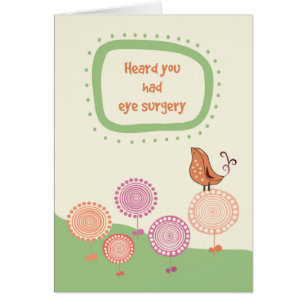 Feel Better Eye Surgery Cute Bird on Flower