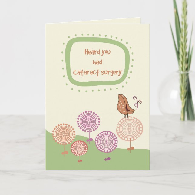 Feel Better, Get Well after Cataract Surgery, Bird Card (Front)