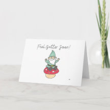 Feel Better Gnome Feel Better Soon Card