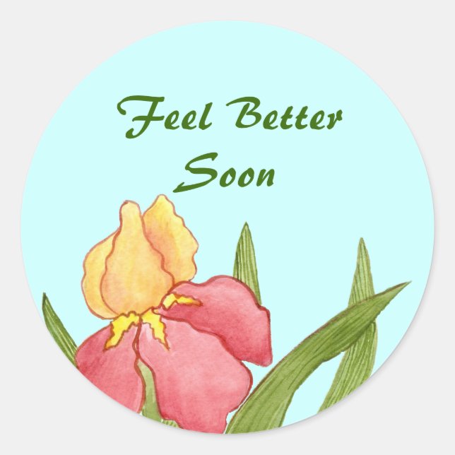 Feel Better Soon Iris Sticker (Front)
