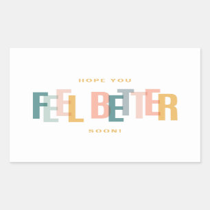 Feel Better Soon Rectangular Sticker