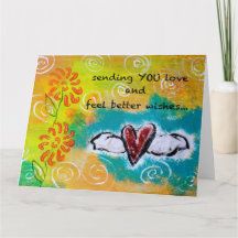 Feel Better Wishes - Blank Greeting Card