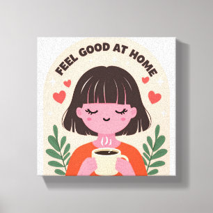 feel good at home wall print art