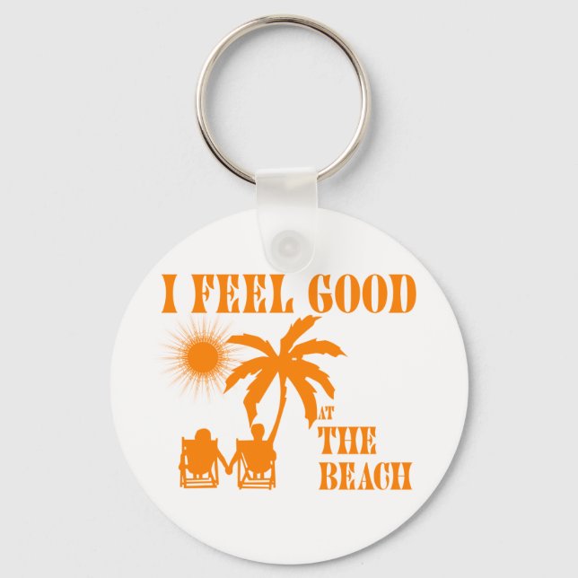 Feel good at the beach key ring (Front)
