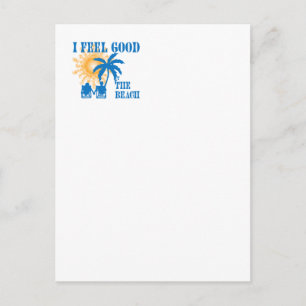 Feel good at the beach postcard