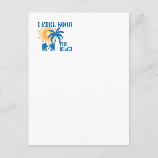 Feel good at the beach postcard (Front)