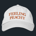 Feel Good Positive Mood Uplifting Aesthetic Quote Embroidered Hat<br><div class="desc">This hat features an upbeat,  feel-good message designed to reflect optimism and lighthearted confidence. The warm tone and simple embroidered lettering give it an easy,  modern look that pairs naturally with casual,  everyday outfits. A subtle statement piece for people drawn to uplifting energy,  relaxed style,  and emotionally positive design.</div>