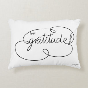 feel GRATITUDE - Bold CloudS Decorative Cushion