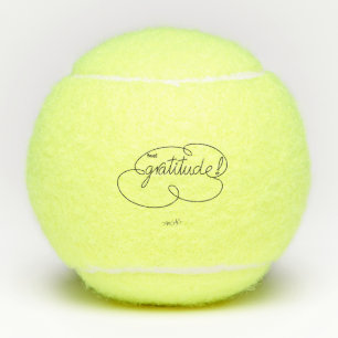 feel GRATITUDE - Bold CloudS Tennis Ball