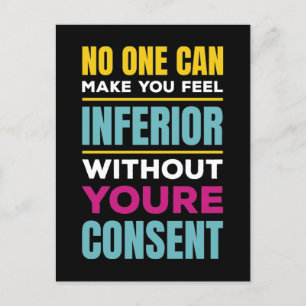 Feel Inferior Eleanor Roosevelt Women's Rights Postcard