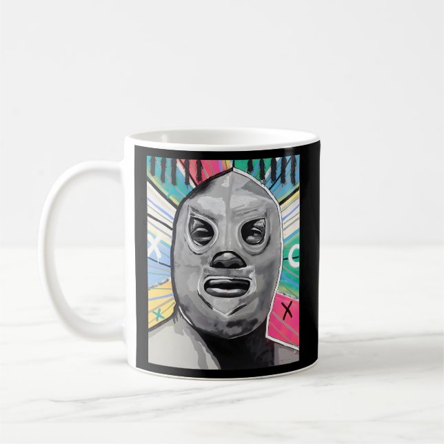 Feel-Ink Enmascarado Plata Mexican Wrestler Legend Coffee Mug (Left)