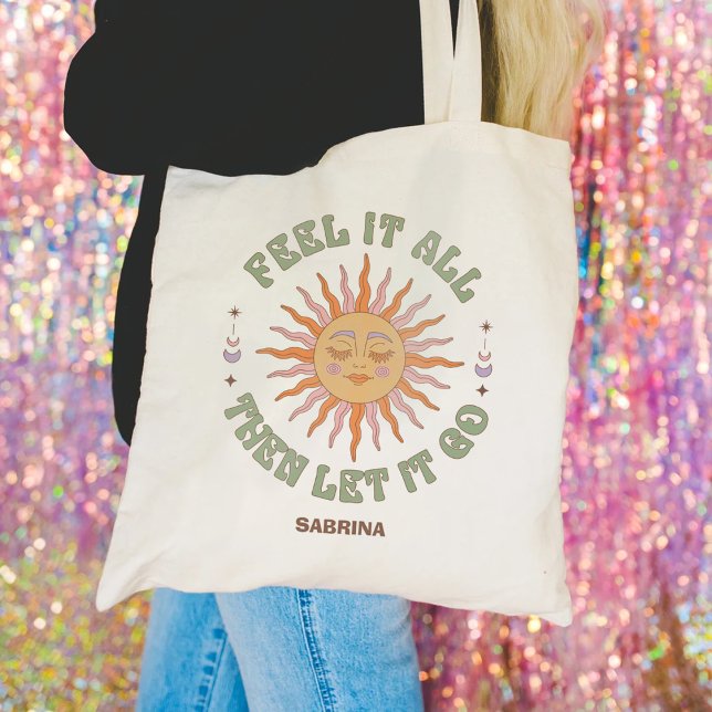 Feel It All Personalised Boho Inspiration Tote Bag (Creator Uploaded)