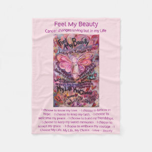 Feel My Beauty Cancer Angel Poem Soft Blankets