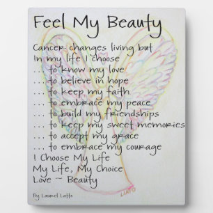 Feel My Beauty Cancer Poem Angel Painting Plaque