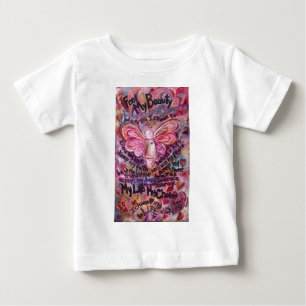 Feel My Beauty Pink Cancer Angel Baby T-Shirt