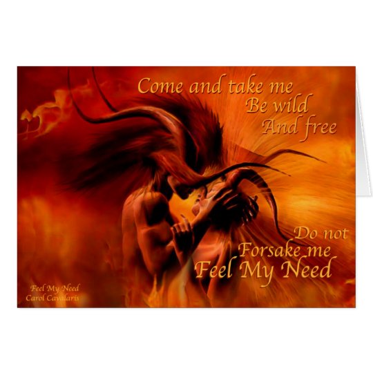 Feel My Need Greeting Card