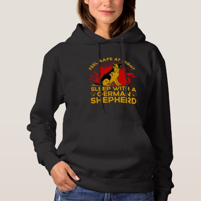 Feel safe at Night sleep with a German Shepherd Hoodie (Front)