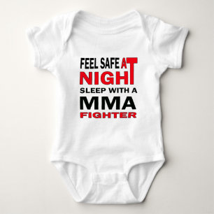 Feel safe at night sleep with a MMA fighter Baby Bodysuit