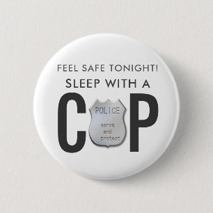 feel safe funny cop police humour 6 cm round badge