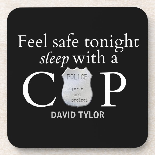 Feel safe tonight! coaster (Front)
