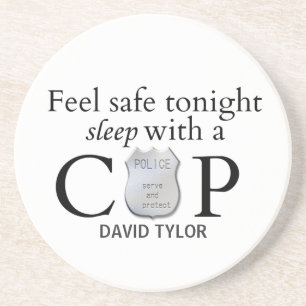 Feel safe tonight! coaster