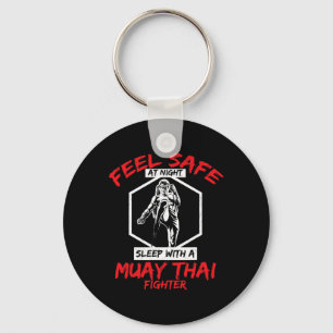 Feel Safe With A Muay Thai Fighter Kickboxing Key Ring