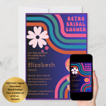 Feel The Beat! Cosmic Retro 70s Bridal Shower 