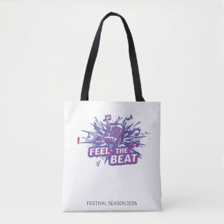Feel the Beat | Retro Microphone Personalized Musi Tote Bag
