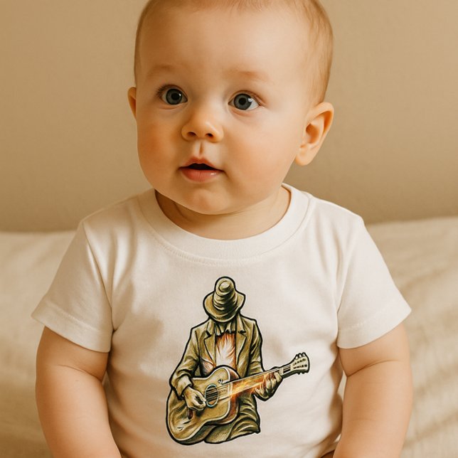 Feel the Blues – Artistic Guitar  Baby T-Shirt (Creator Uploaded)