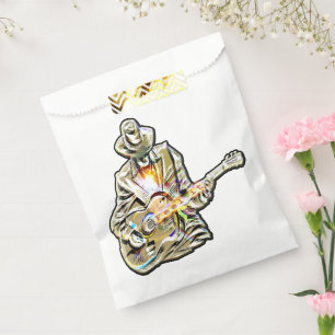 Feel the Blues – Artistic Guitar Design Favour Bag