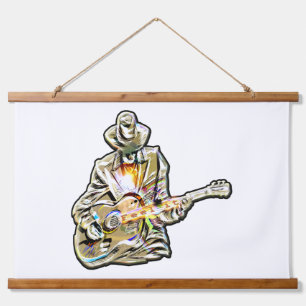 Feel the Blues – Artistic Guitar Design Hanging Tapestry