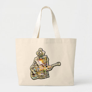Feel the Blues – Artistic Guitar Design Large Tote Bag
