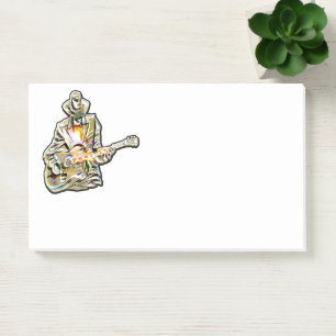 Feel the Blues – Artistic Guitar Design Post-it Notes