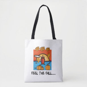 Feel the fall autumn season refreshing beauty tote bag
