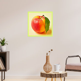 Feel the Fresh Peach Summer Vibe Design Poster