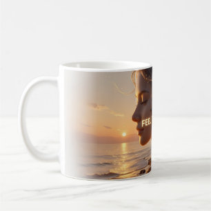 Feel the Gold Sunset Goddess Ceramic Mug