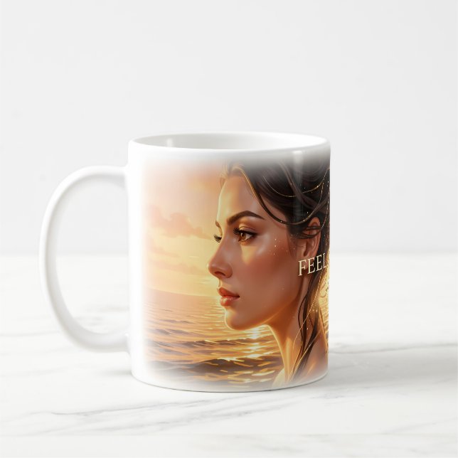 Feel the Gold Sunset Muse Mug (Left)