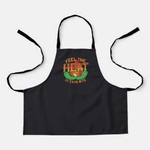 Feel The Heat In Each Bite Green Chilli Pepper Hot Apron