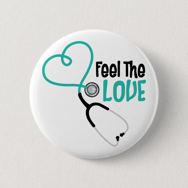 Feel The Love 6 Cm Round Badge (Front)