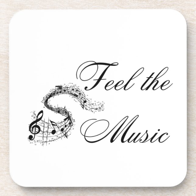 Feel the Music on a  Coaster (Front)