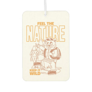 Feel The Nature – Vintage Cat Camper Car Air Freshener